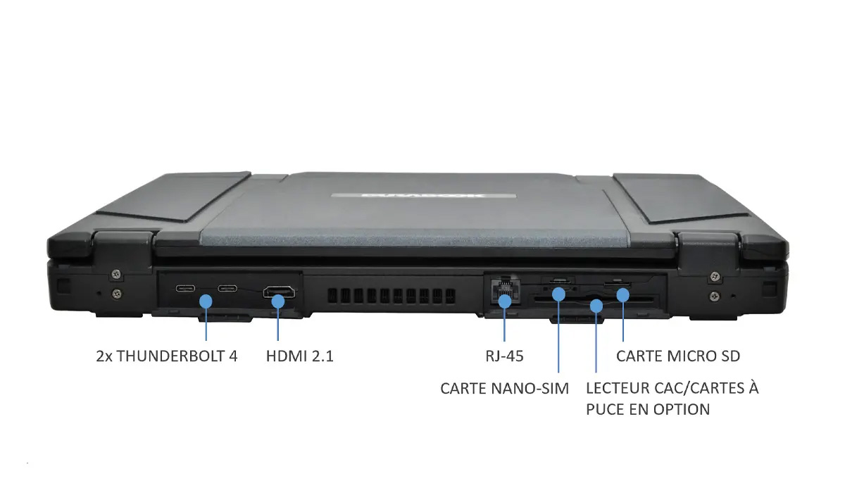Tablette Durabook S14I - Face
                                arrière