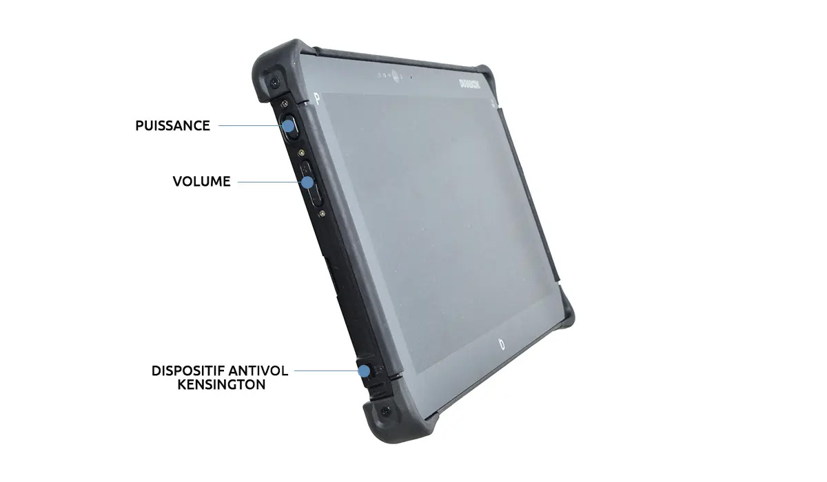 Tablette Durabook R11 - Côté
                                gauche