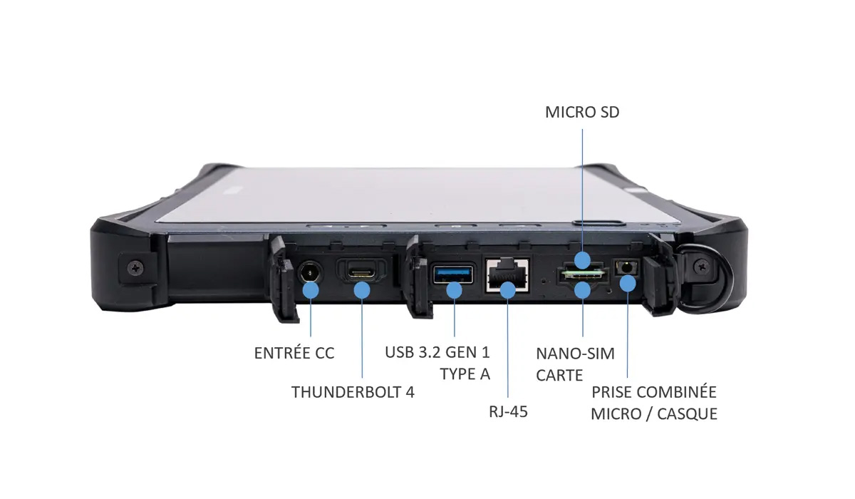 Tablette Durabook U11l - Côté droit